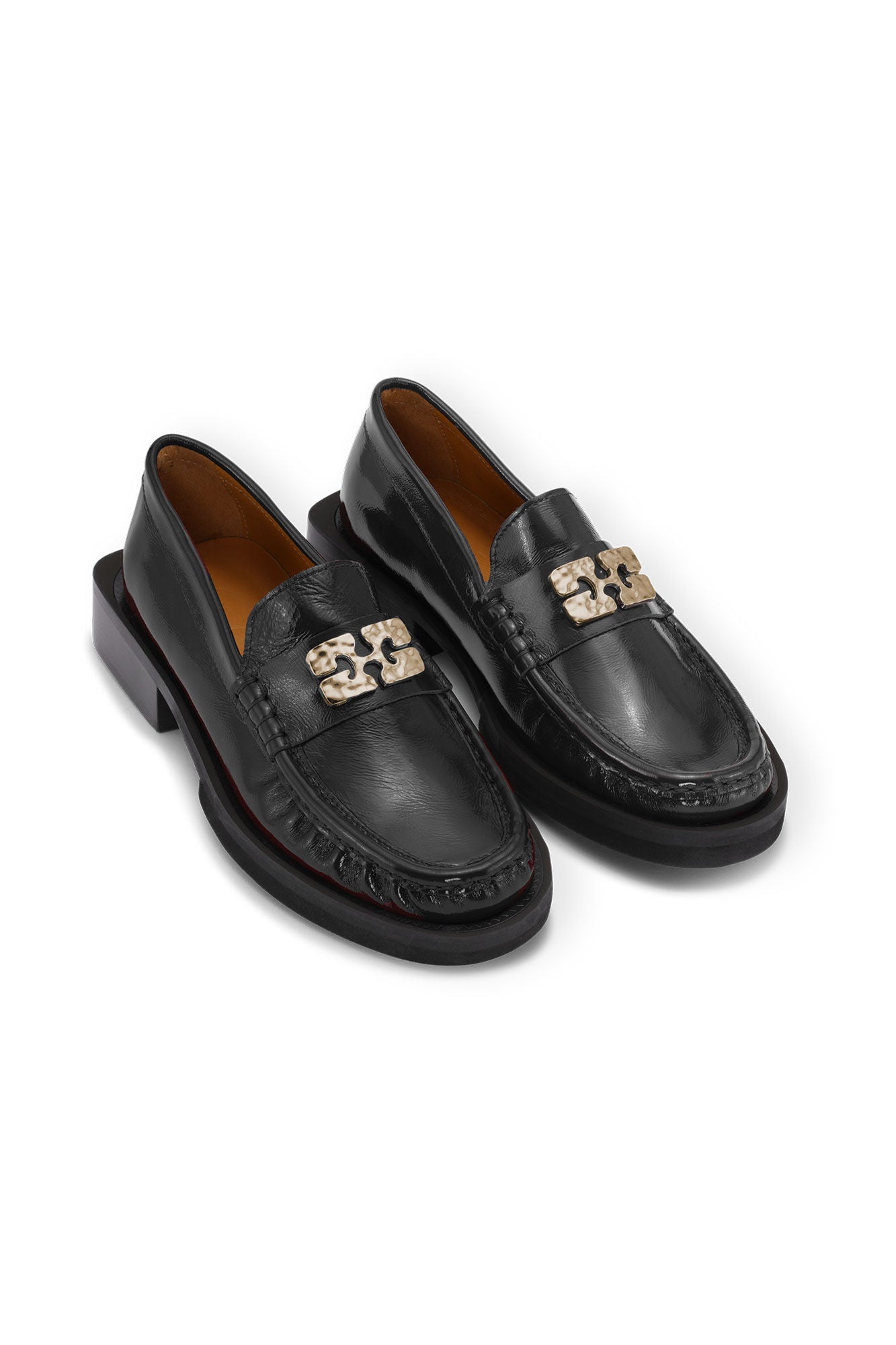 セール2024GANNI ブラック　グレインレザー　厚底　ローファー　専用 靴