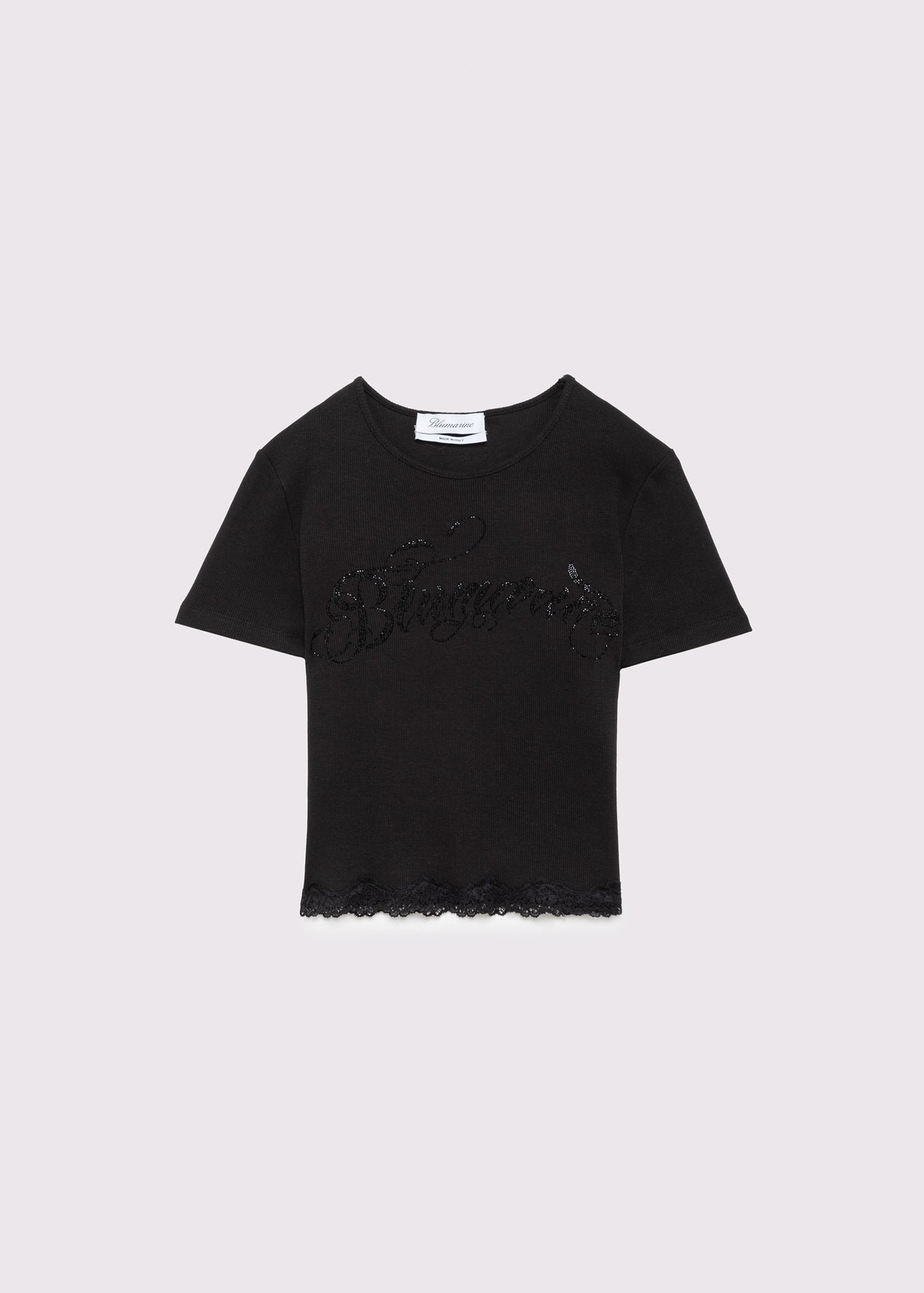 T-SHIRT WITH LOGO AND LACE