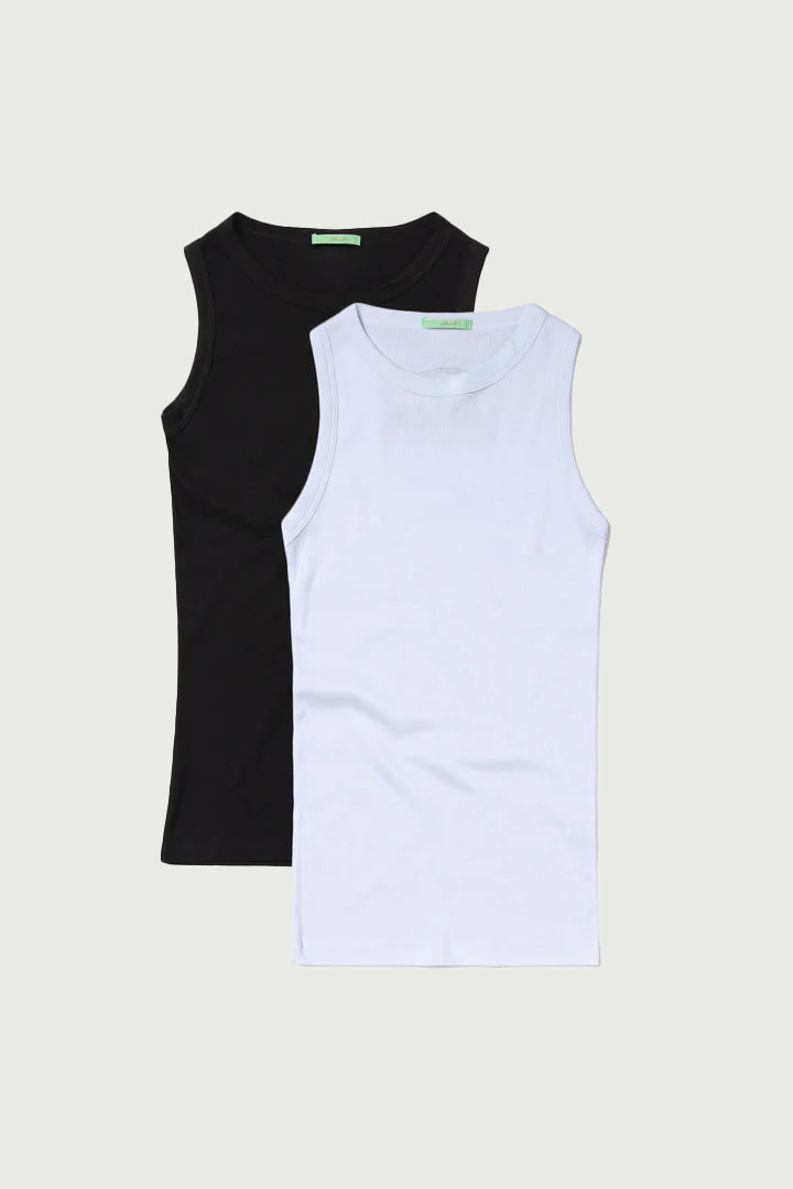 RACER-BACK RIB VEST (TWIN PACK)