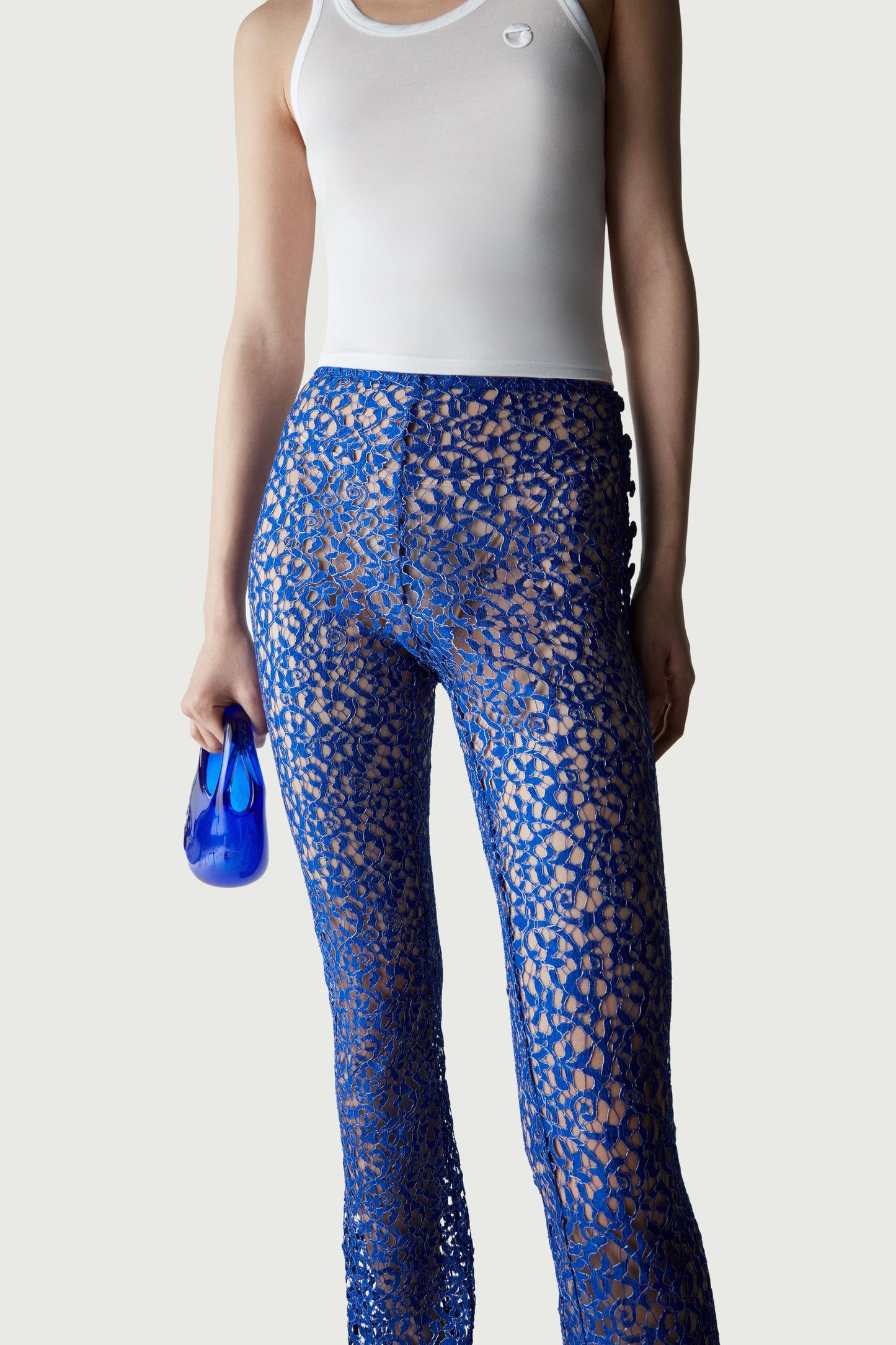 LACE FLARED TROUSERS