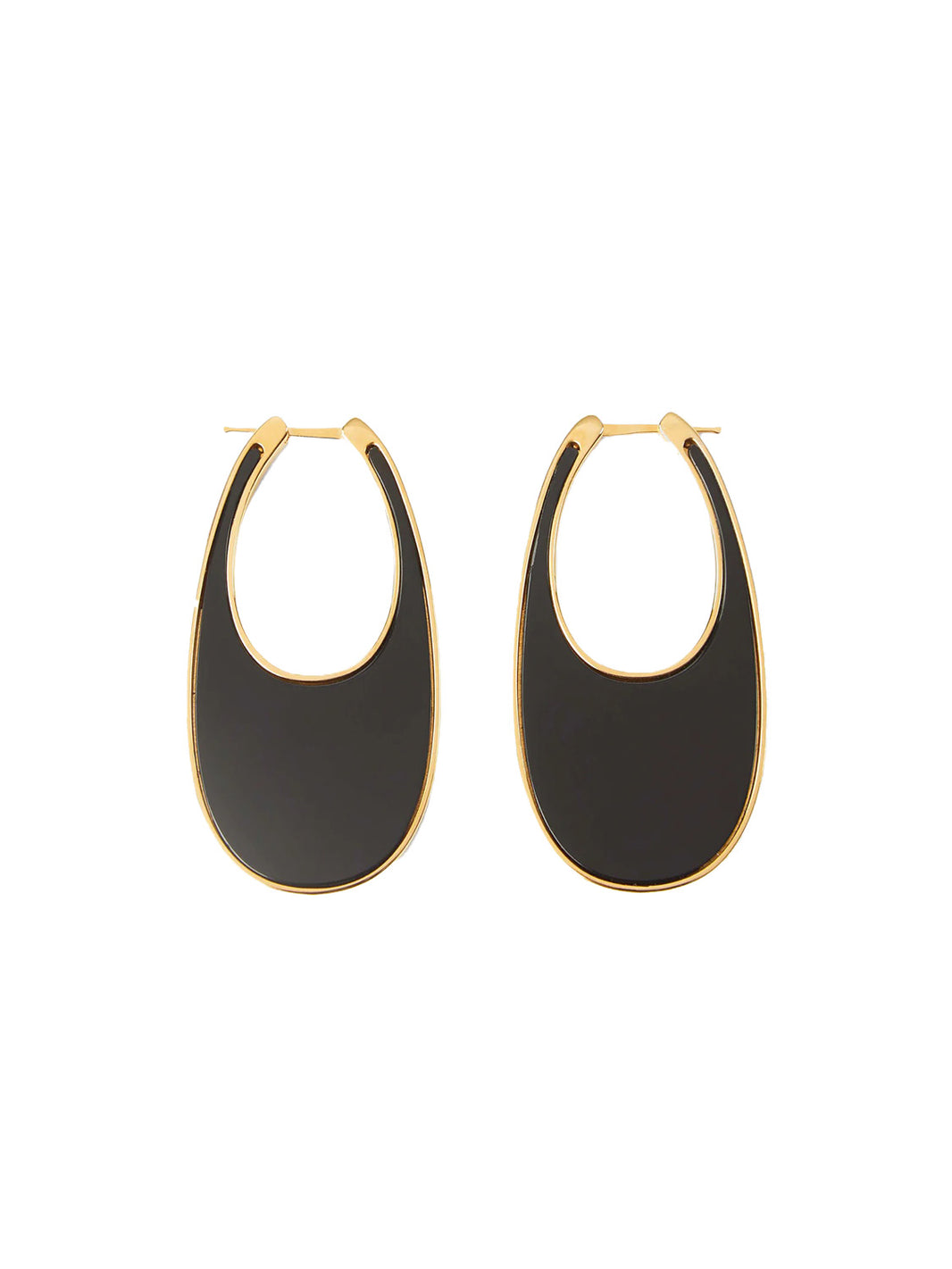LACQUERED LARGE SWIPE EARRING