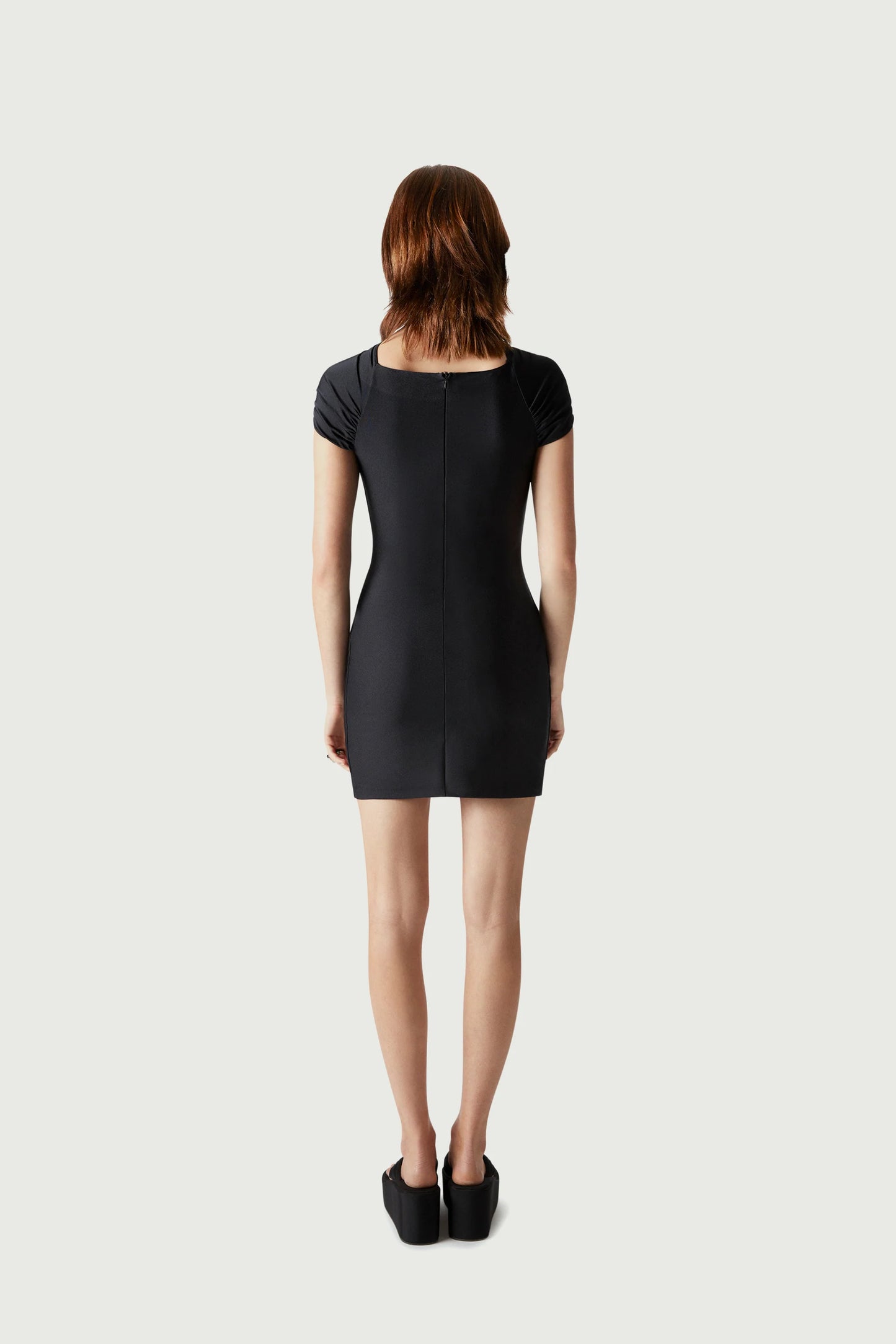 TWISTED CUT-OUT JERSEY DRESS