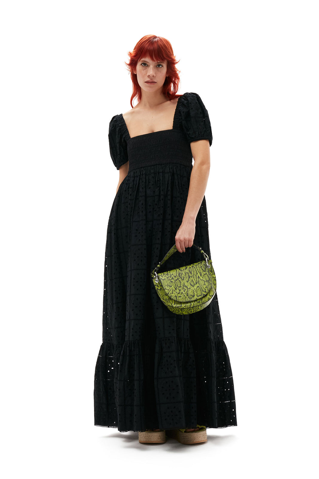 MAXI ABITO IN BRODERIE ANGLAISE