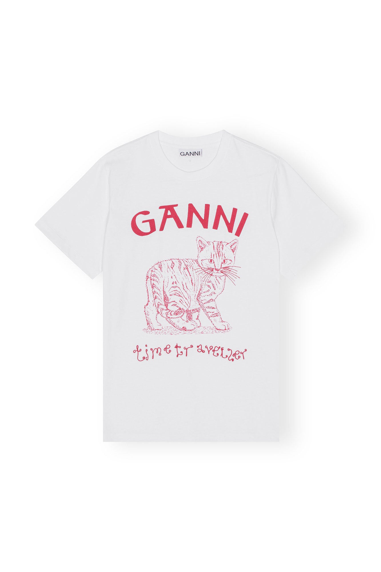 Ganni t shirt on sale pink