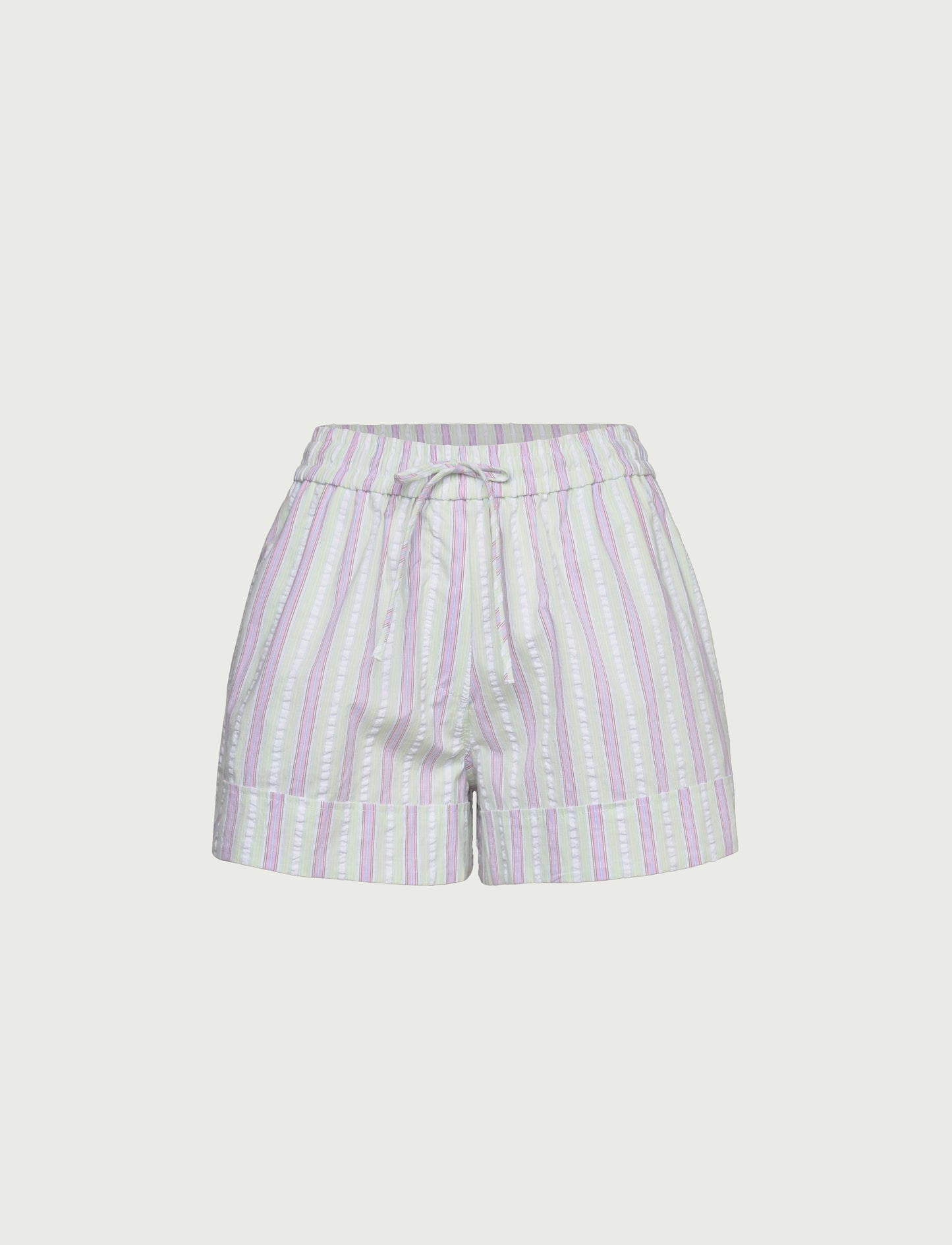 STRIPE SEERSUCKER ELASTICATED SHORTS