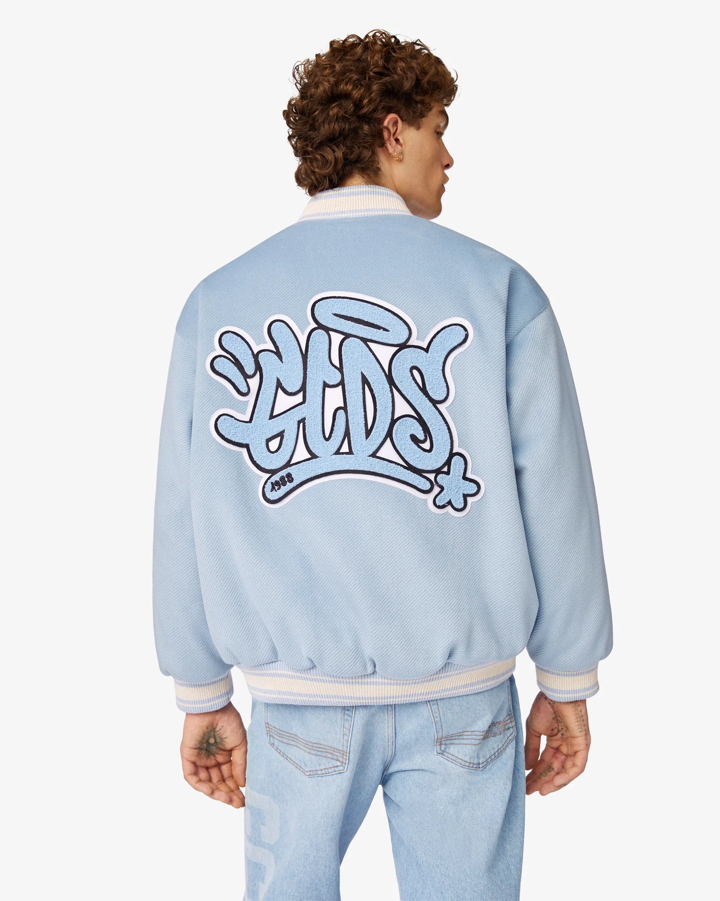 GRAFFITI-LOGO VARSITY BOMBER