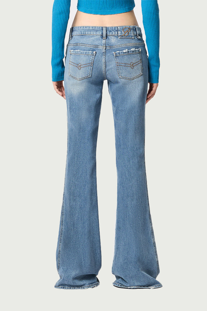 MEDIUM WASH BELL BOTTOM JEANS