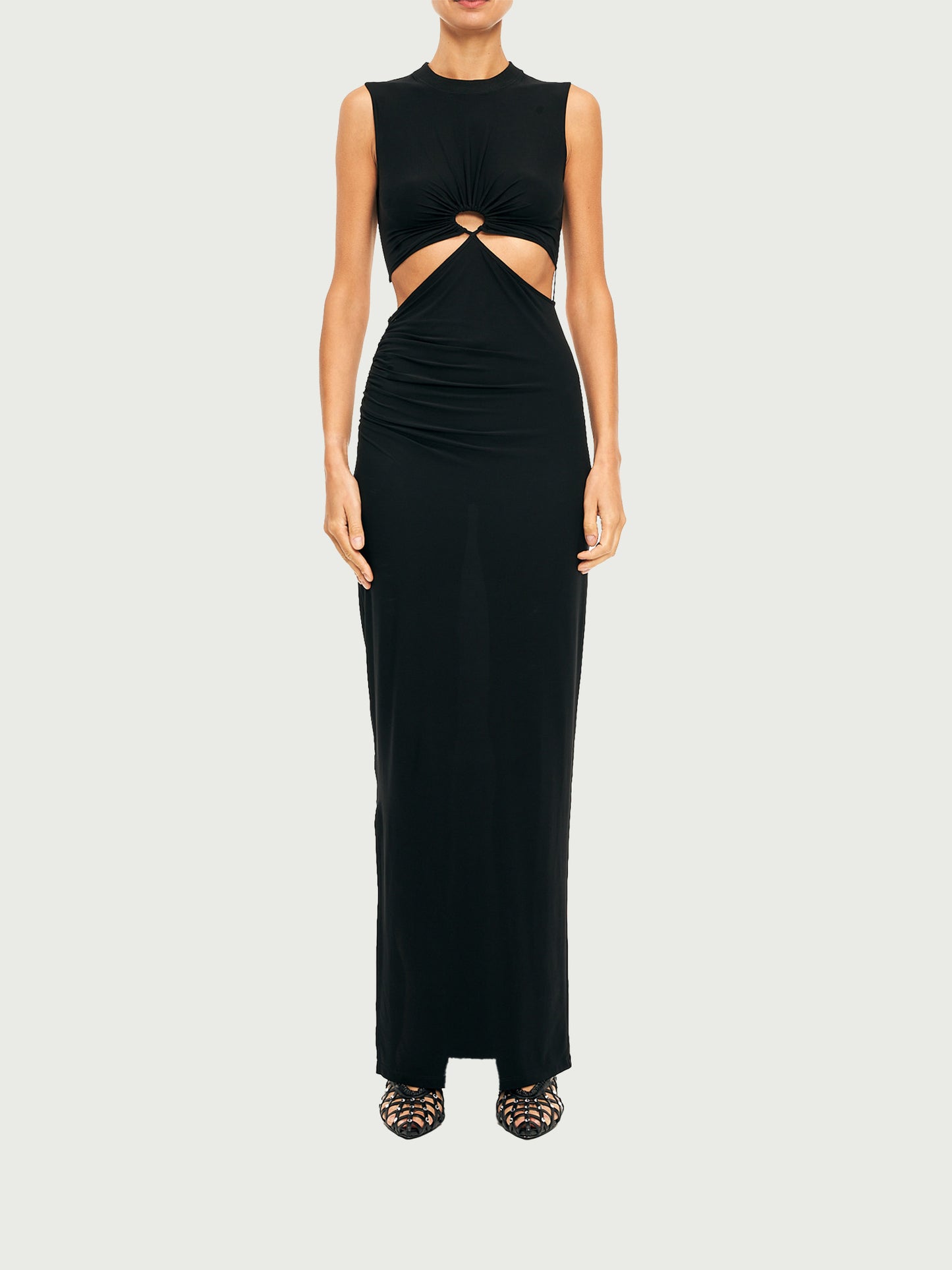 SLEEVELESS MAXI DRESS WITH KEY HOLE