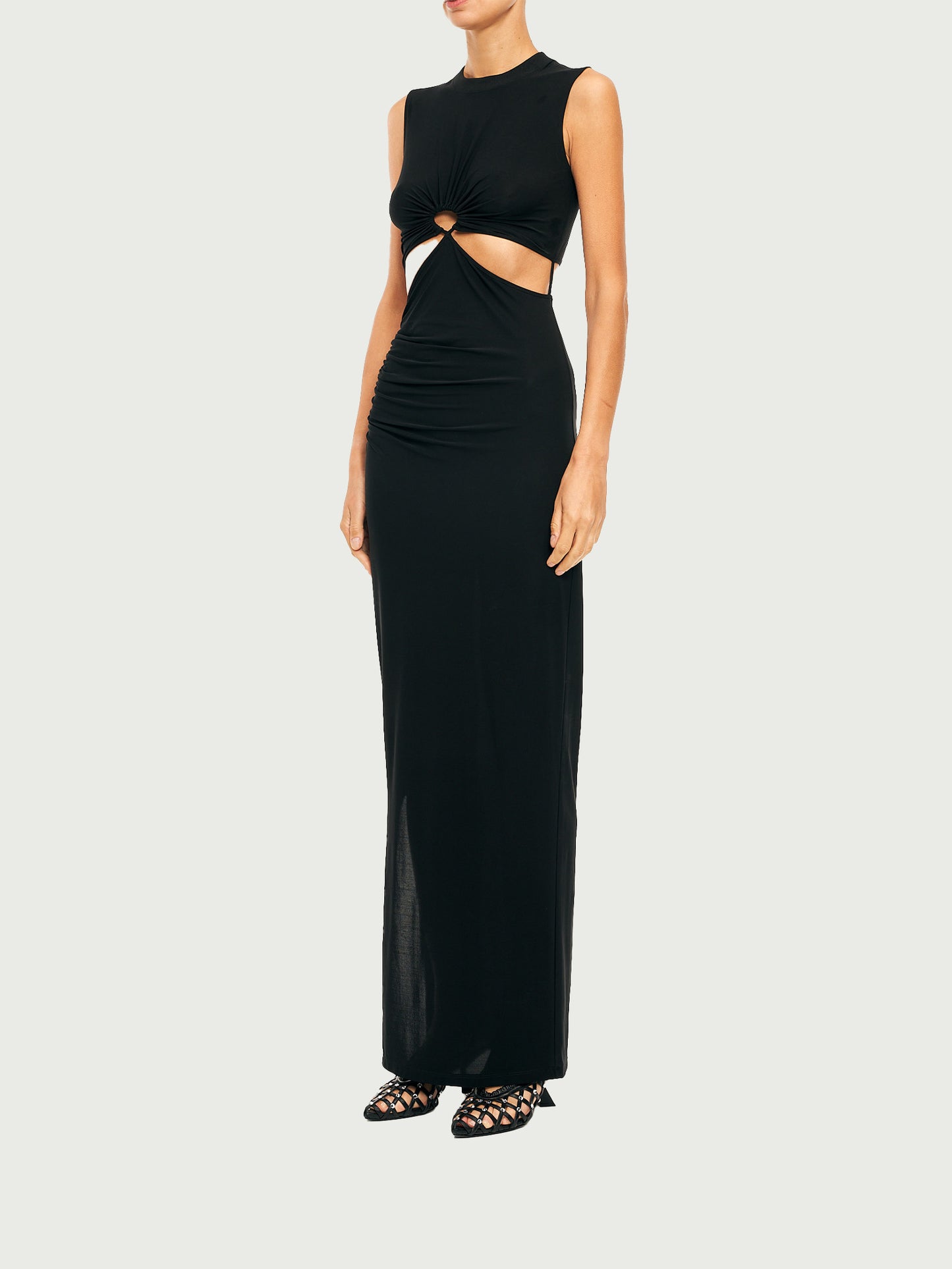 SLEEVELESS MAXI DRESS WITH KEY HOLE