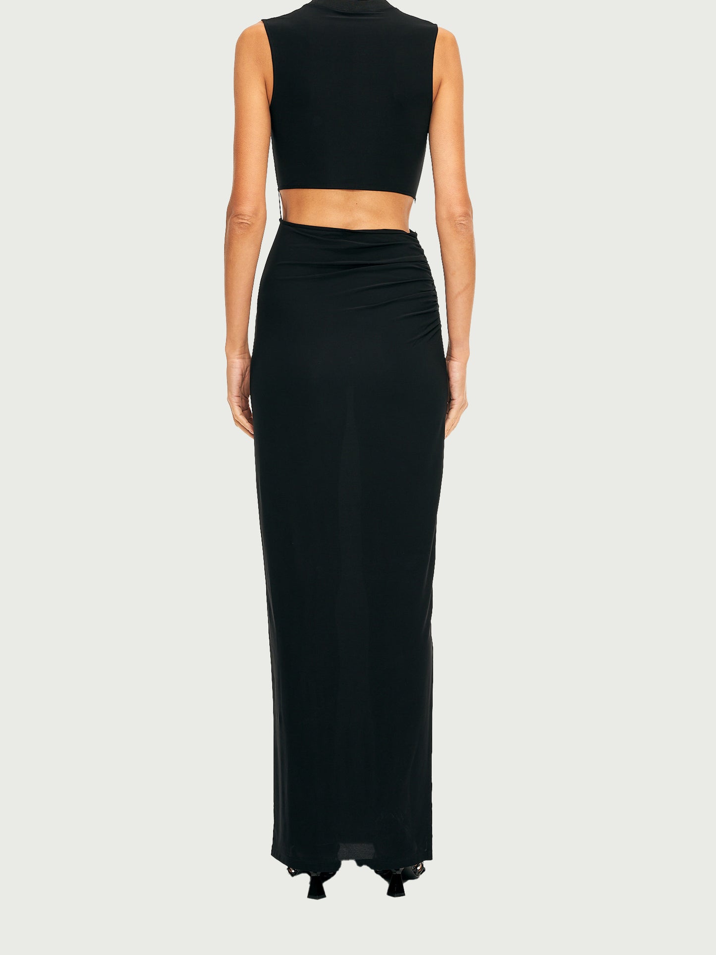 SLEEVELESS MAXI DRESS WITH KEY HOLE