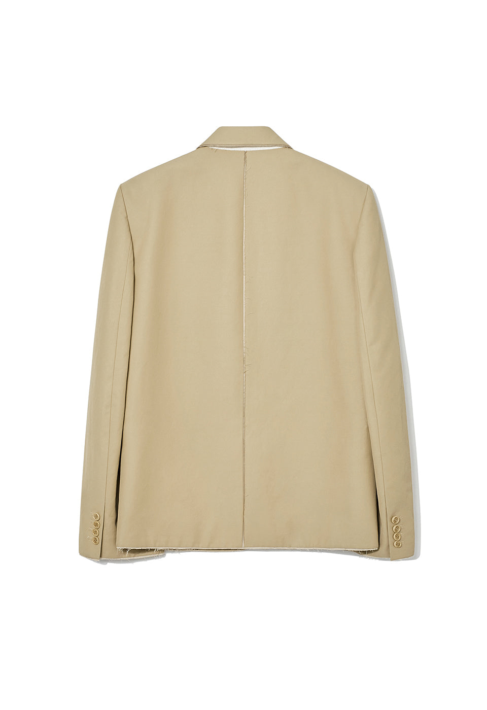 RAW EDGE SINGLE-BREASTED BLAZER BEIGE