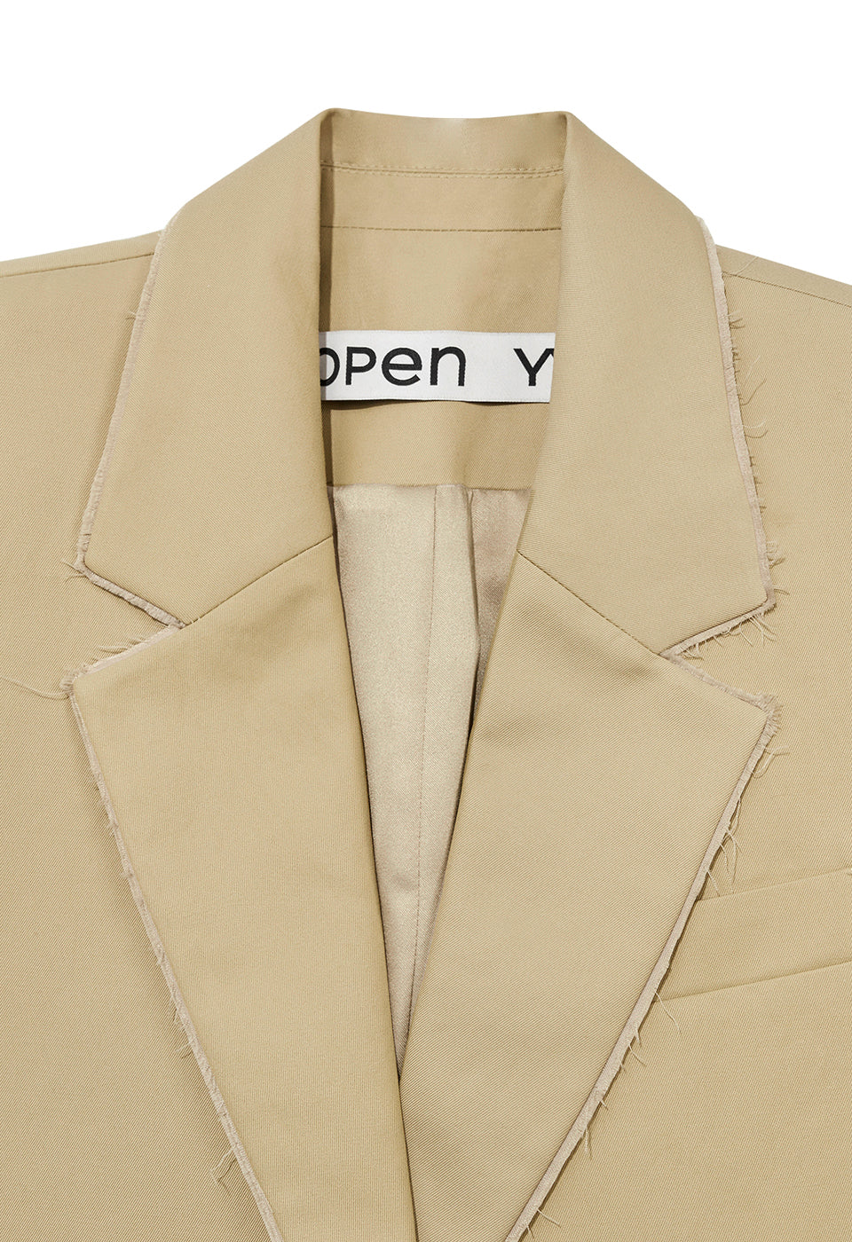 BLAZER MONOPETTO A BORDO VIVO BEIGE