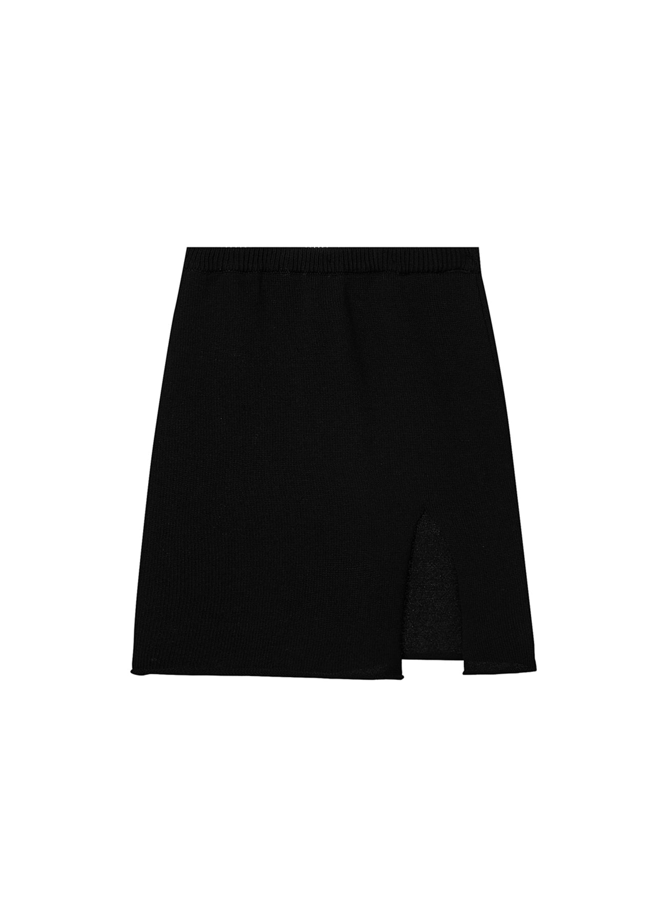 SLIT KNITTED SKIRT