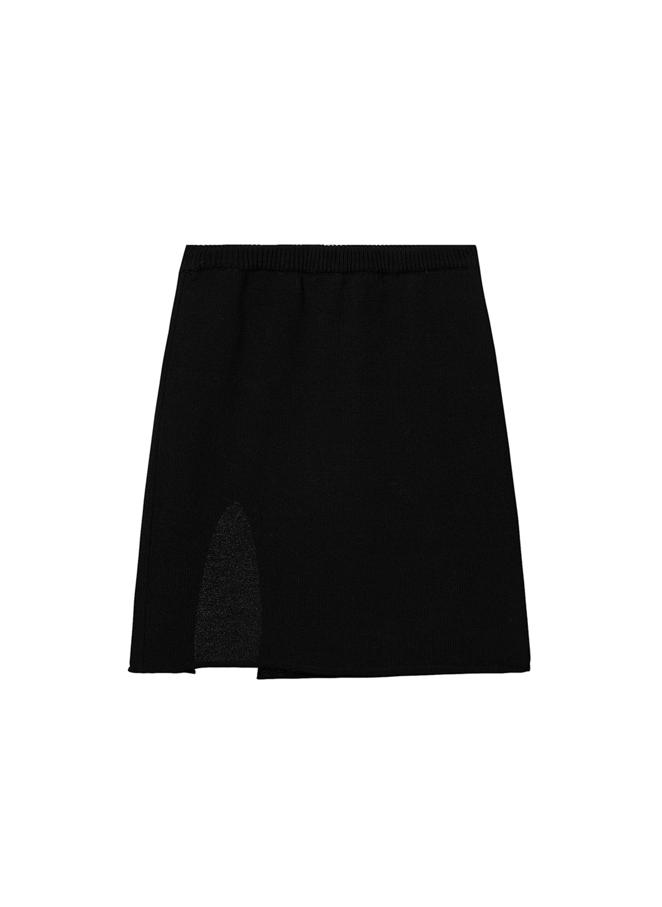 SLIT KNITTED SKIRT