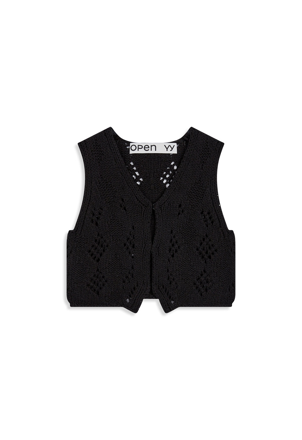 ARGYLE POINTELLE KNIT VEST