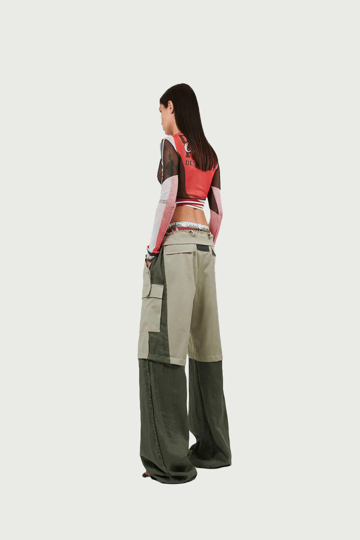 ASYMMETRIC WAIST CARGO PANTS