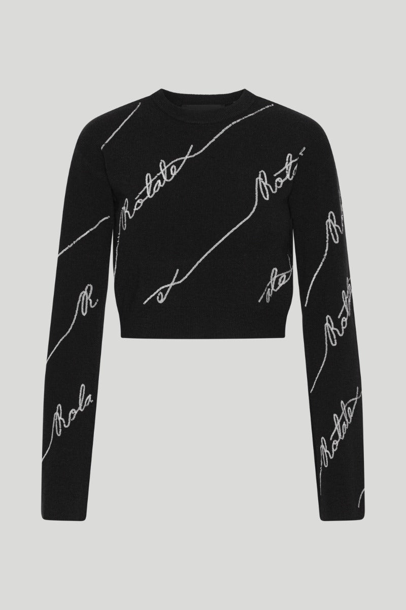 SEQUIN LOGO SWEATER