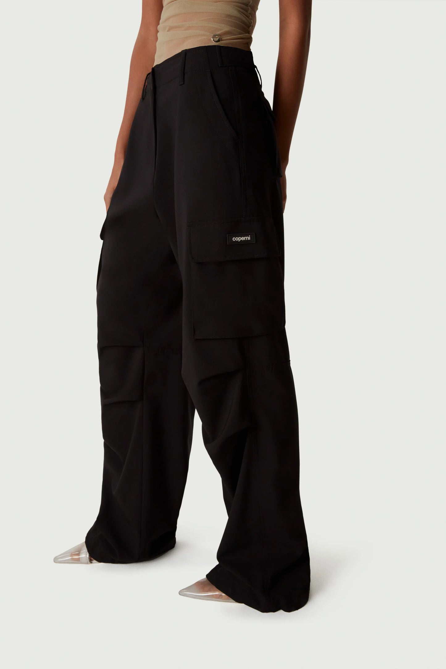 TAILORED WIDE LEG CARGO PANTS