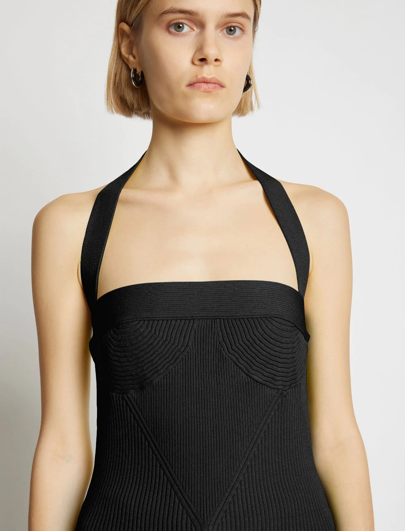 VISCOSE KNIT HALTER TOP